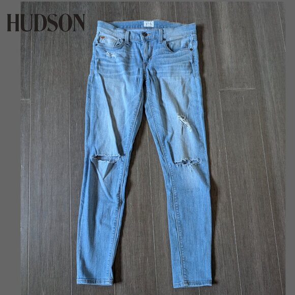 Hudson Nico Super Skinny Jeans, Mid Rise Light Wash Size 26 - Picture 2 of 13